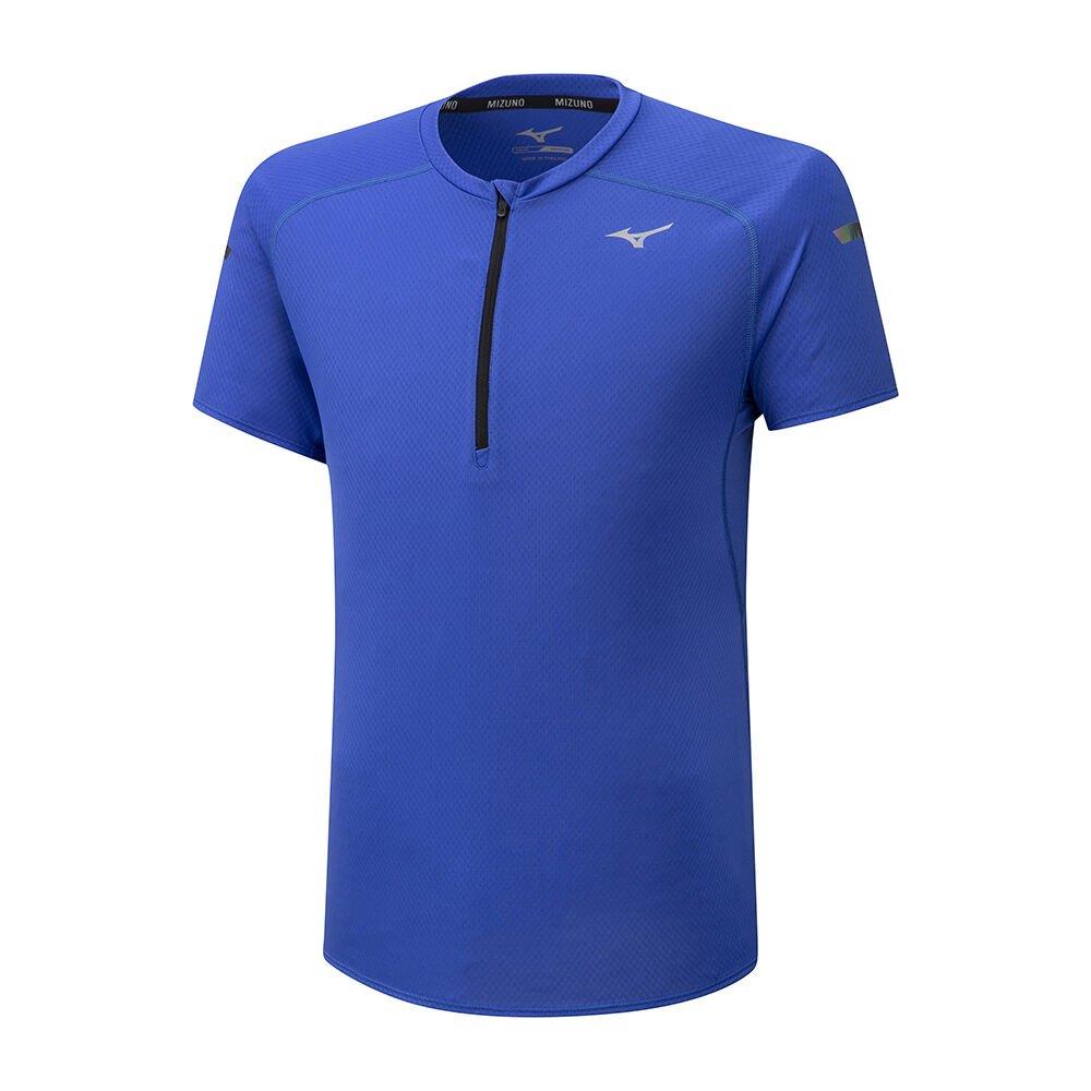 Mizuno Men's Running T-Shirts Solarcut HZ Blue - TOLEDUA-40